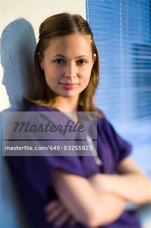 Hospital worker posing