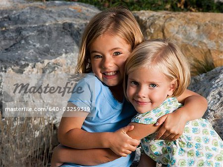 Two girls outside