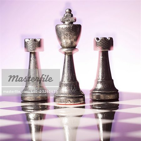 Chess board and chess pieces