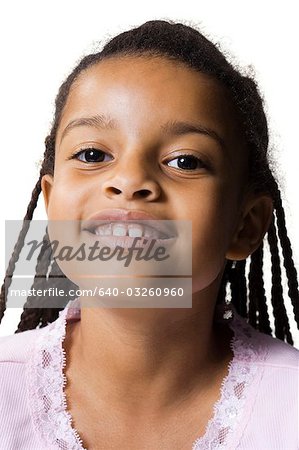 Closeup of girl with braids