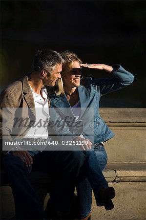 Man and woman in park