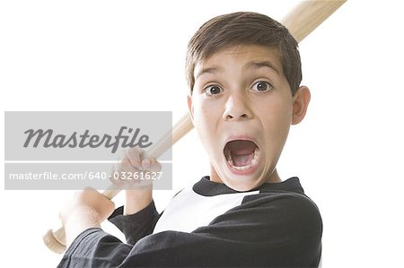 Boy with baseball bat