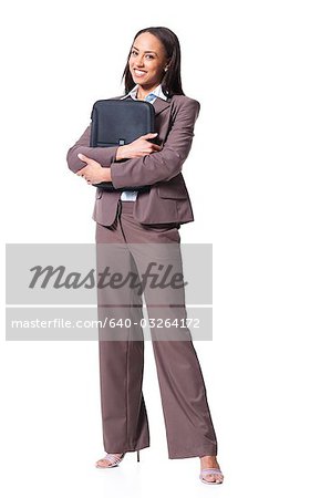 Businesswoman with a binder