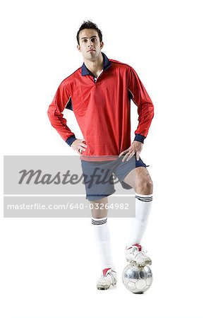 Soccer player with ball