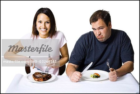 Couple eating lunch
