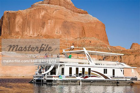 people on a houseboat on lake powell