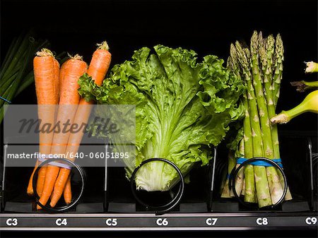 fruit and vegetables in a vending machine