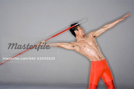 a male javelin thrower