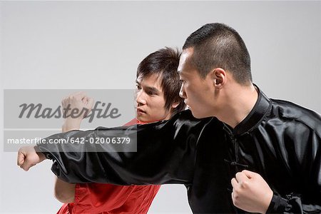 two men practicing Chinese Kungfu