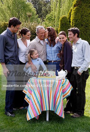 Family celebrating a birthday