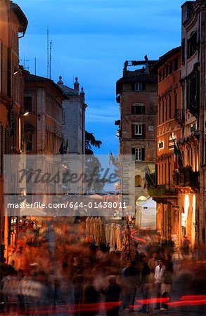 Evening street scene, Perugia, Italy