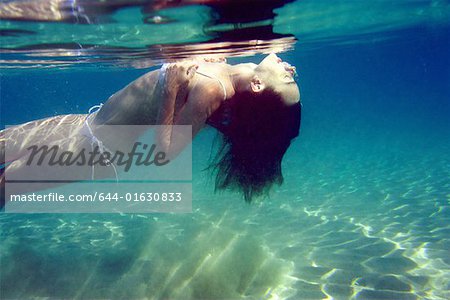 Woman under the water