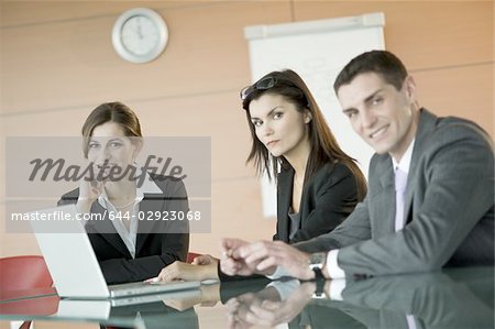 Business people over laptop