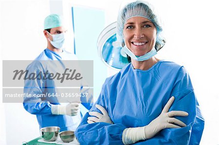 Medical personnel in operating room