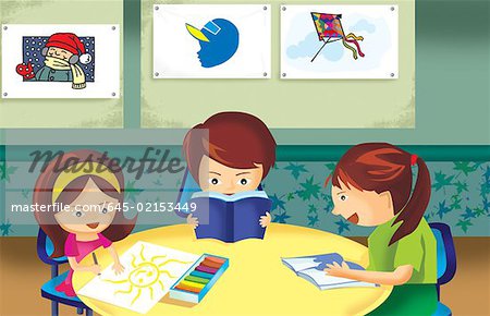 Student Studying In Class Room - Stock Photo - Masterfile - Premium  Royalty-Free, Code: 645-02153449