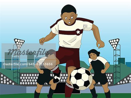 Monochrome Football Player Design Pack Vector Download