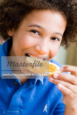 Boy eating a jam bread Boy eating a jam bread