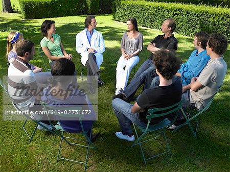 People in rehab,  outdoors