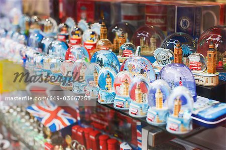 souvenir shop window, London