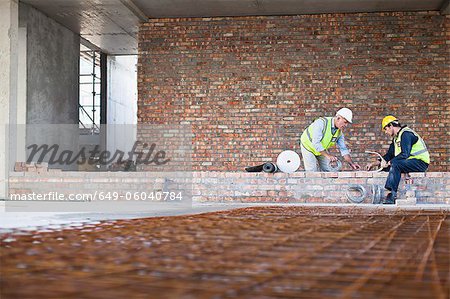 Construction worker on building site