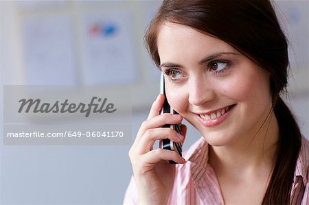 Businesswoman talking on cell phone