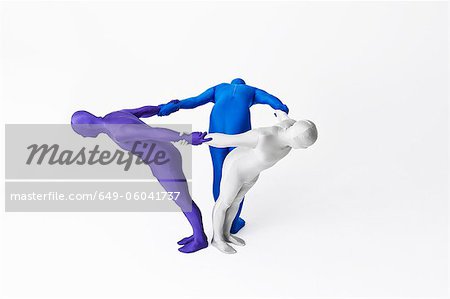 Men in bodysuits posing together Men in bodysuits posing together
