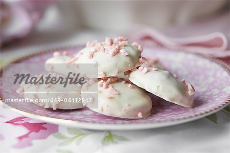 Close up of plate of cookies