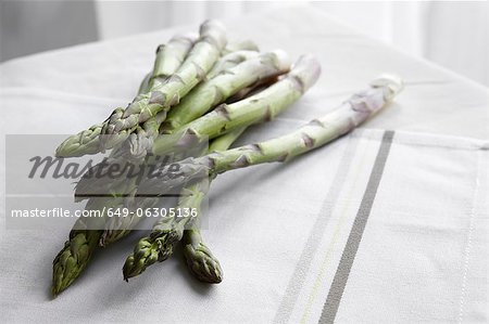 Close up of asparagus stalks