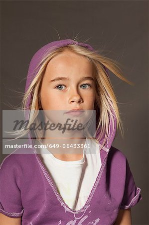 Girl standing in studio