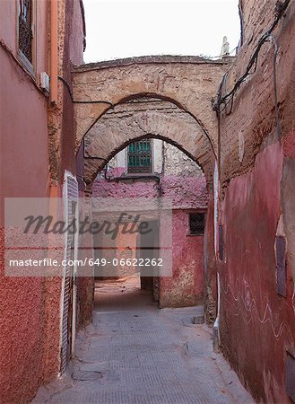 Arches in village alleyway