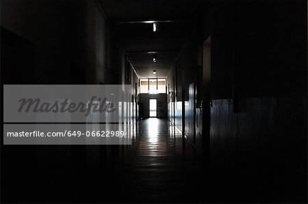 dark school hallways