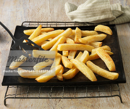 Chunky chips on baking sheet
