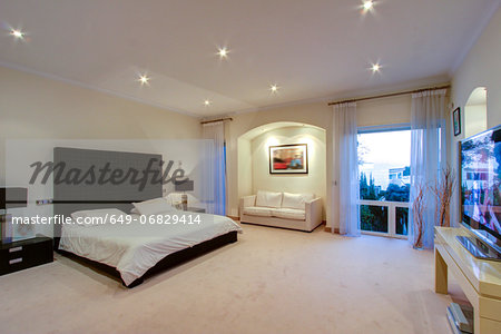 Luxury bedroom in wealthy home