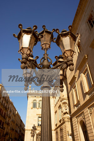 Ornate street light, Barcelona, Spain