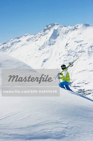 Skier on mountain