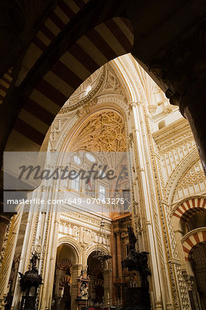 Interior detail of Cordoba Mosque, Spain
