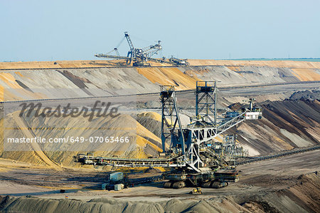 Opencast brown coal mining, Juchen, Germany