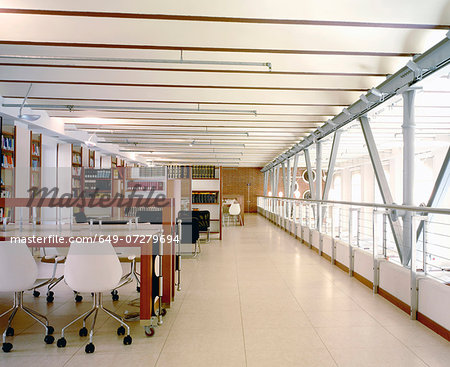 Modern library interior