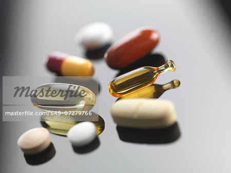 A selection of vitamins and herbal supplements A selection of vitamins and herbal supplements