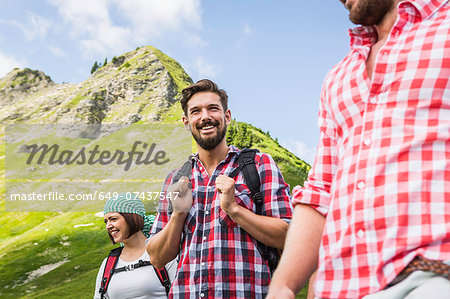 Group of friends on hike, Tyrol, Austria