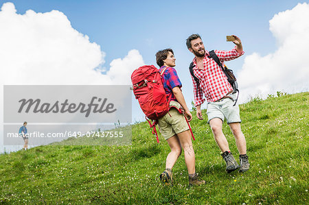 Young adults hiking, Tyrol, Austria