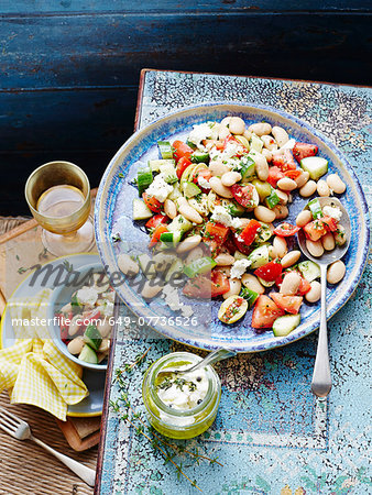 Bean, tomato and goats cheese salad Bean, tomato and goats cheese salad
