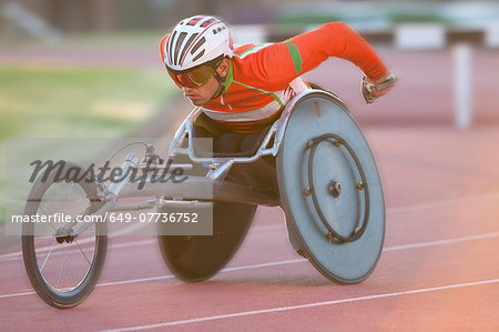 Athlete in para-athletic competition