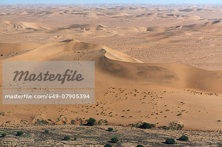 Aerial view of desert sand dunes, Namib Desert, Namibia