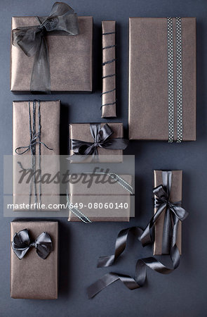 Gift-wrapped boxes