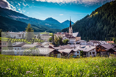 Valley town, Santa Maria Val Mustair, Switzerland Valley town, Santa Maria Val Mustair, Switzerland
