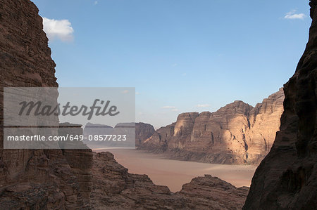 Elevated view of Wadi Rum, Jordan