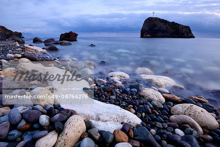 Rock formation from Yashmoviy Beach (Fiolent Beach) near Sevastopol, Crimea, Ukraine