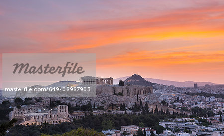 Ruins of the acropolis, Athens, Attiki, Greece, Europe