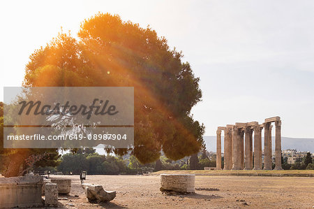 Ruins of olympieion, Athens, Attiki, Greece, Europe